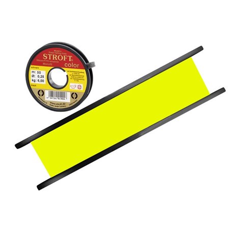 Stroft Color fir monofilament galben fluo 015MM - 2.2KG - 100M