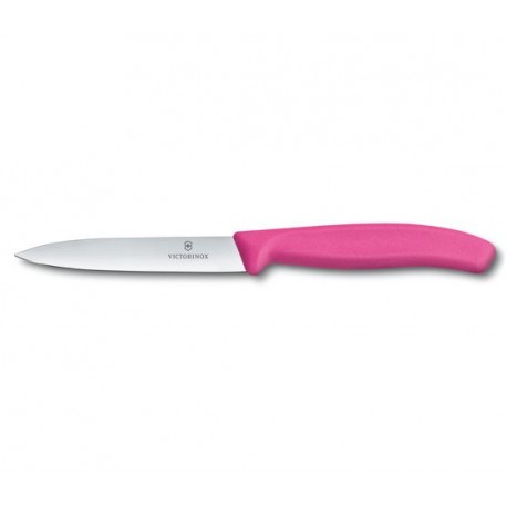 Cutit de curatat inoxidabil Victorinox, lama 10 cm, roz