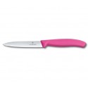 Cutit de curatat inoxidabil Victorinox, lama 10 cm, roz