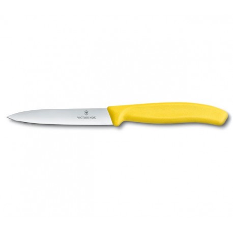 Cutit de curatat inoxidabil Victorinox, lama 10 cm, galben