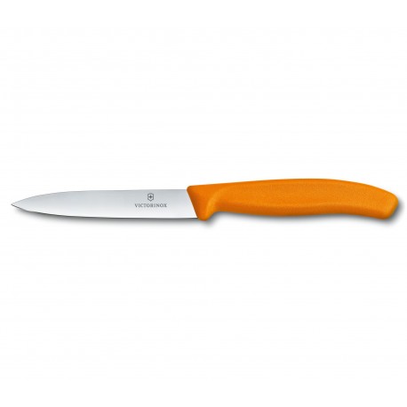 Cutit de curatat inoxidabil Victorinox, lama 10 cm, portocaliu