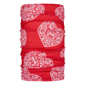 Bandana Zajo Unitube red hearts, unisex, cu tratament antibacterian