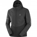 Geaca alergare barbati Salomon AGILE FZ HOODIE M Negru