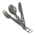 Tacamuri camping din aluminiu anodizat Sea To Summit Alphaset Cutlery Set (cutit, furculita, lingura)