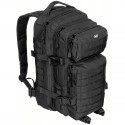 Rucsac modular Assault, 30 litri, multiple buzunare, compatibil sistem hidratare, negru MFH