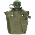 Bidon 1 litru cu husa olive, BPA free, MFH