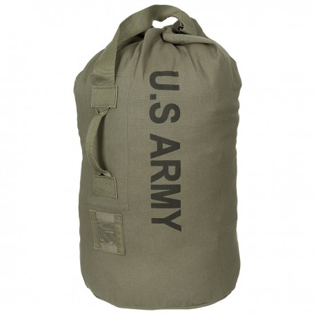 Sac militar US duffle bag, volum 100 litri, 100% bumbac, negru