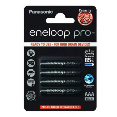 Acumulatori Panasonic Eneloop Pro AA R6 2500mAh 1,2V Ni-MH BK-3HCDE/4BE set 4 buc