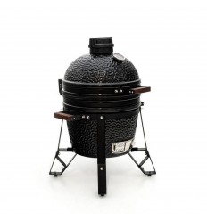 Gratar ceramic Kamado pe carbuni The Bastard Classic Compact, stand inclus, 78cm inaltime, diametru grila 33cm, BC105