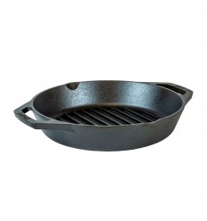 Tigaie grill adanca rotunda din fonta cu manere Lodge 26 cm L-8GPL