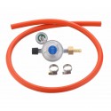 Set regulator de presiune gaz cu manometru si furtun cu filet 1 pe 4 Cadac 30mBar Overflow 8515-OF