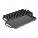 Plita din fonta cu 2 fete neteda si grill Chef Collection Lodge 41,5 x 25,5 cm L-CDRG