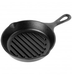 Tigaie grill adanca rotunda din fonta cu maner Lodge 16,5 cm L-3GP