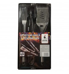 Set 3 ustensile din inox pentru gratar 47 cm Activa 15500