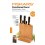 Set suport din bambus + 5 cutite Fiskars Functional Form