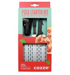 Set cadou 3 piese, feliator, termometru si paleta pentru pizza Cozze 90380