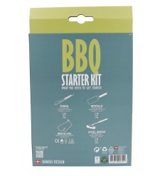 Set BBQ Starter Kit cu spatula, cleste, manusa si perie pentru gratar Cozze 90310